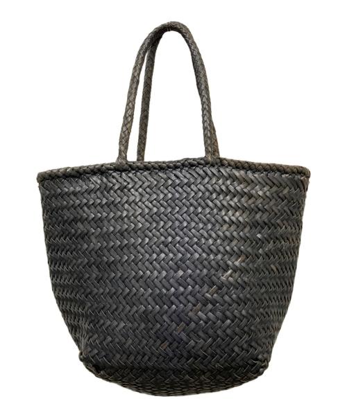 SAINT CHRISTOPHER（セント クリストファー）SAINT CHRISTOPHER (セント クリストファー) 編み込みトートバッグ ブラックの古着・服飾アイテム