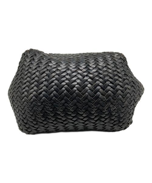 SAINT CHRISTOPHER（セント クリストファー）SAINT CHRISTOPHER (セント クリストファー) 編み込みトートバッグ ブラックの古着・服飾アイテム