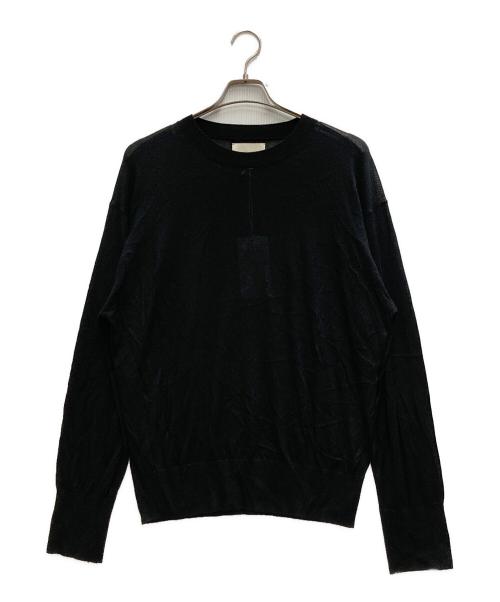 YOKE（ヨーク）YOKE (ヨーク) SILK CASHMERE SHEER SWEATER ブラック サイズ:3の古着・服飾アイテム