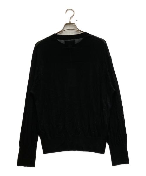 YOKE（ヨーク）YOKE (ヨーク) SILK CASHMERE SHEER SWEATER ブラック サイズ:3の古着・服飾アイテム