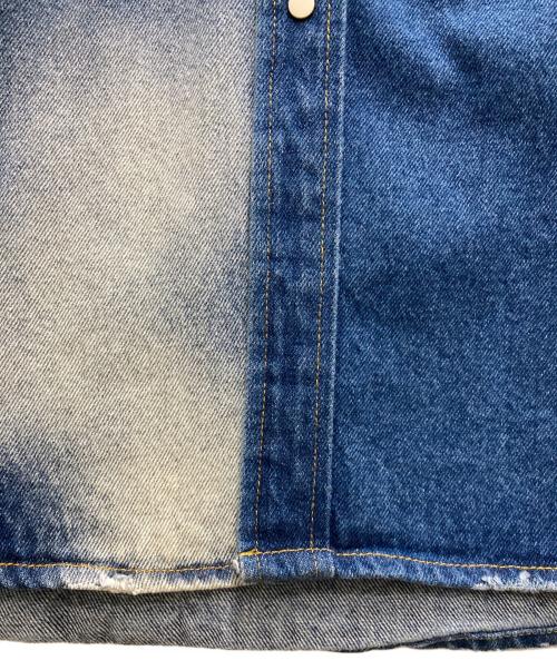Knuth Marf（クヌースマーフ）Knuth Marf (クヌースマーフ) ウエスタンデニムオーバーシャツ インディゴ サイズ:FREEの古着・服飾アイテム