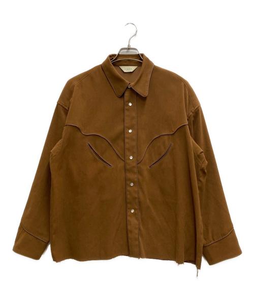 jieda（ジエダ）Jieda (ジエダ) WESTERN SHIRT ブラウン サイズ:1の古着・服飾アイテム