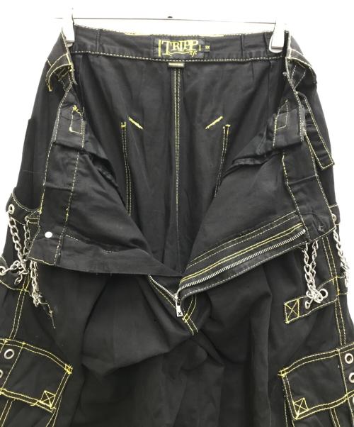 TRIPP NYC（トリップニューヨークシティー）TRIPP NYC (トリップニューヨークシティー) チェーンカーゴショーツ ブラック サイズ:3Xの古着・服飾アイテム