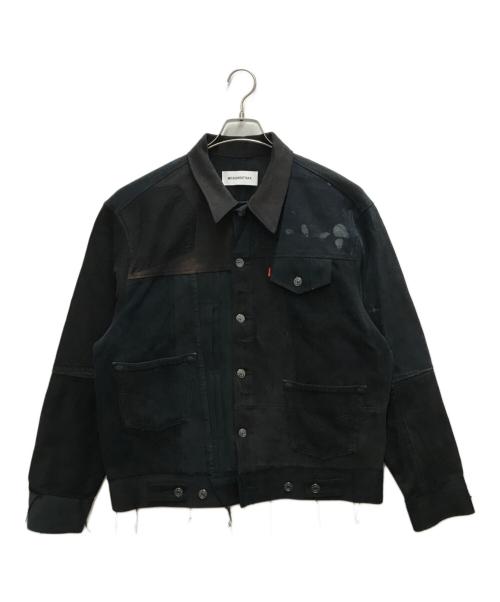 MIYAGIHIDETAKA（ミヤギヒデタカ）MIYAGIHIDETAKA (ミヤギヒデタカ) リメイクデニムトラッカージャケット ブラック サイズ:2の古着・服飾アイテム