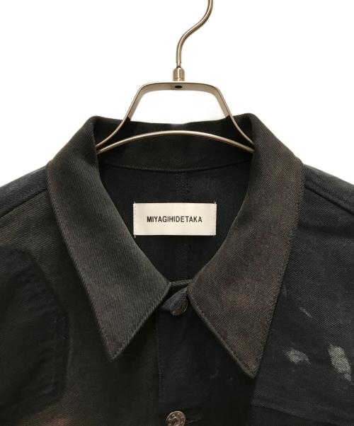 MIYAGIHIDETAKA（ミヤギヒデタカ）MIYAGIHIDETAKA (ミヤギヒデタカ) リメイクデニムトラッカージャケット ブラック サイズ:2の古着・服飾アイテム
