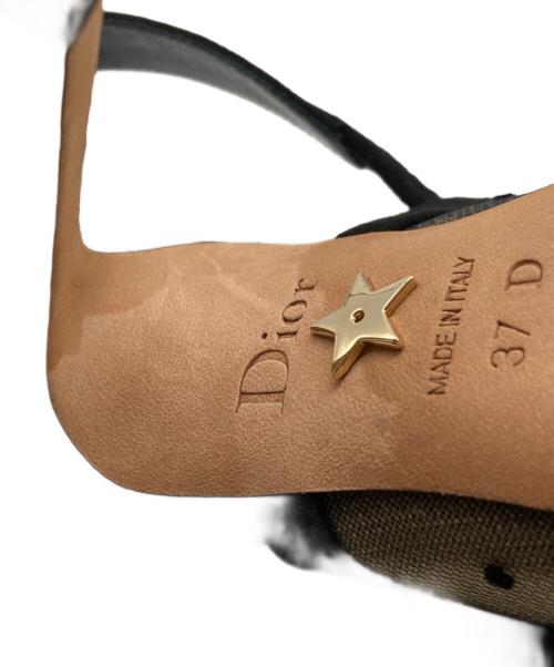 Dior（ディオール）Dior (ディオール) スリングバックパンプス ブラック×ベージュ サイズ:37の古着・服飾アイテム