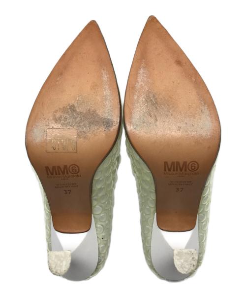 MM6 Maison Margiela（エムエムシックスメゾンマルジェラ）MM6 Maison Margiela (エムエムシックスメゾンマルジェラ) ポインテッドトゥパンプス ホワイト サイズ:37の古着・服飾アイテム