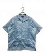 ORIGINAL GUAYABERAオリジナルグァジャベーラ）の古着「サテンキューバシャツ」｜ブルー