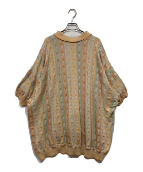 TUNDRA（ツンドラ）TUNDRA (ツンドラ) 3D編みニットポロシャツ オレンジ サイズ:4Xの古着・服飾アイテム