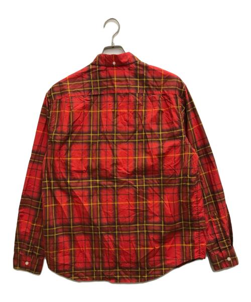 SUPREME（シュプリーム）Supreme (シュプリーム) Spray Tartan Shirt レッド サイズ:Mの古着・服飾アイテム