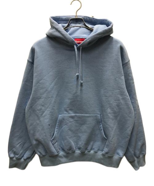 SUPREME（シュプリーム）Supreme (シュプリーム) Satin Applique Hooded Sweatshirt ブルー サイズ:Mの古着・服飾アイテム