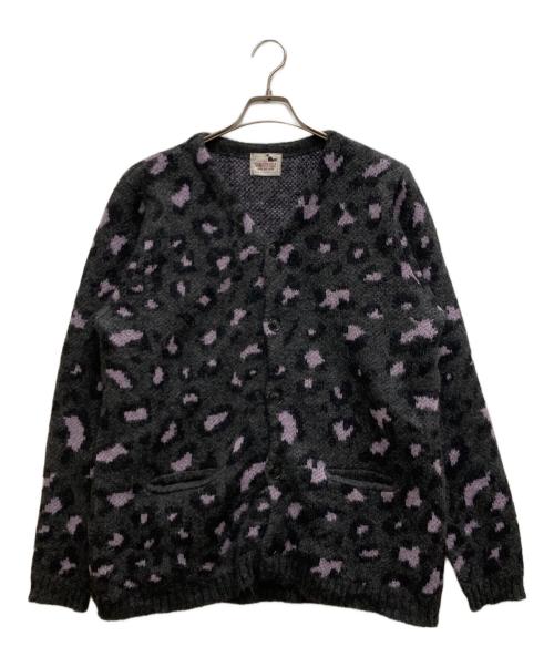 GANGSTERVILLE（ギャングスタービル）GANGSTERVILLE (ギャングスタービル) RISE ABOVE-MOHAIR CARDIGAN グレー サイズ:Ⅼの古着・服飾アイテム