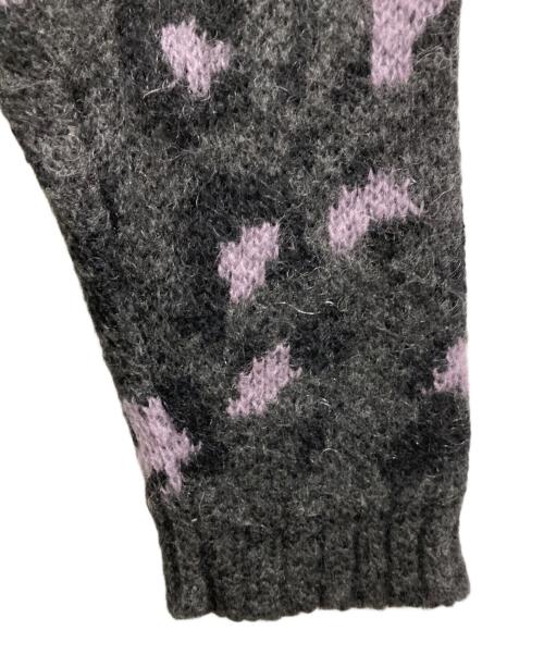 GANGSTERVILLE（ギャングスタービル）GANGSTERVILLE (ギャングスタービル) RISE ABOVE-MOHAIR CARDIGAN グレー サイズ:Ⅼの古着・服飾アイテム