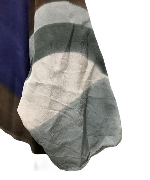 ISSEY MIYAKE（イッセイミヤケ）ISSEY MIYAKE (イッセイミヤケ) 総柄 シルクワンピース ネイビー×ブラウン サイズ:不明の古着・服飾アイテム