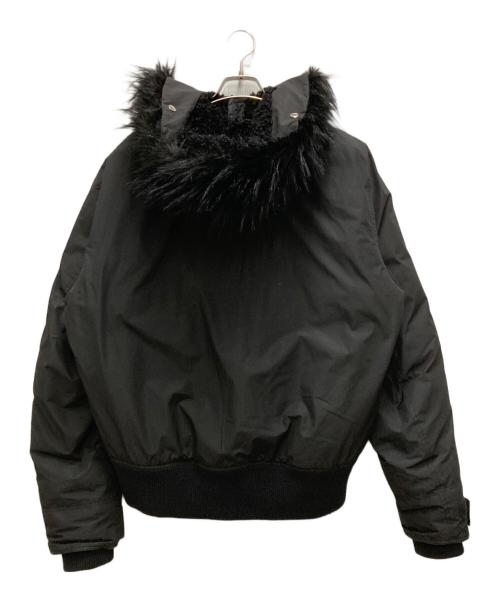 DIESEL（ディーゼル）DIESEL (ディーゼル) ファーフードボンバージャケット ブラック サイズ:XXLの古着・服飾アイテム