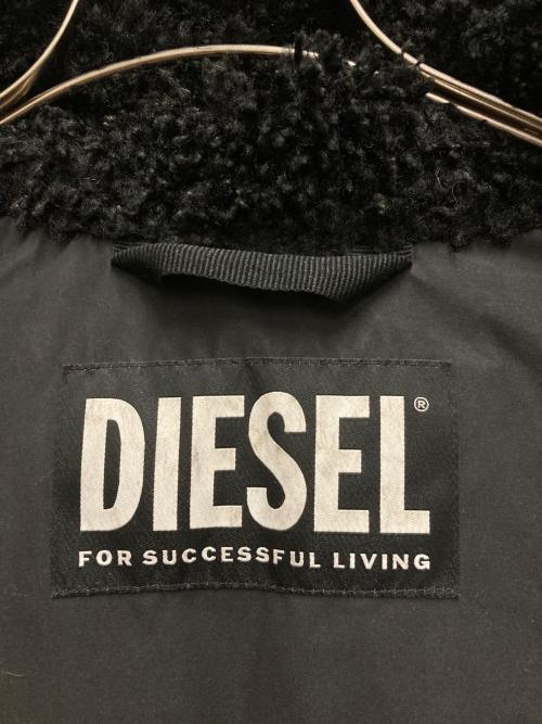 DIESEL（ディーゼル）DIESEL (ディーゼル) ファーフードボンバージャケット ブラック サイズ:XXLの古着・服飾アイテム