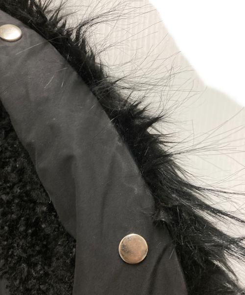 DIESEL（ディーゼル）DIESEL (ディーゼル) ファーフードボンバージャケット ブラック サイズ:XXLの古着・服飾アイテム