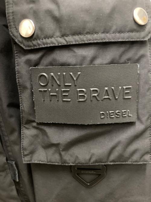 DIESEL（ディーゼル）DIESEL (ディーゼル) ファーフードボンバージャケット ブラック サイズ:XXLの古着・服飾アイテム