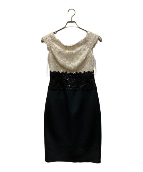 TADASHI SHOJI（タダシ ショージ）TADASHI SHOJI (タダシ ショージ) スパンコールN/Sレースワンピース ホワイトの古着・服飾アイテム