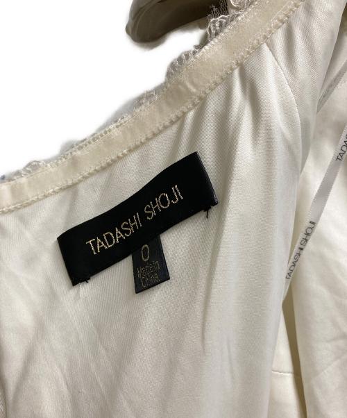 TADASHI SHOJI（タダシ ショージ）TADASHI SHOJI (タダシ ショージ) スパンコールN/Sレースワンピース ホワイトの古着・服飾アイテム