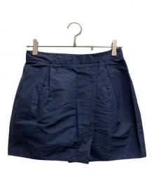 MIU MIU（ミュウミュウ）の古着「ナイロンタックミニスカート」｜ネイビー