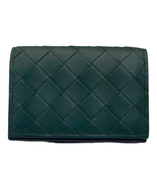 BOTTEGA VENETA（ボッテガベネタ）BOTTEGA VENETA (ボッテガベネタ) イントレチャートビジネスカードケース グリーンの古着・服飾アイテム