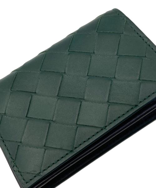 BOTTEGA VENETA（ボッテガベネタ）BOTTEGA VENETA (ボッテガベネタ) イントレチャートビジネスカードケース グリーンの古着・服飾アイテム