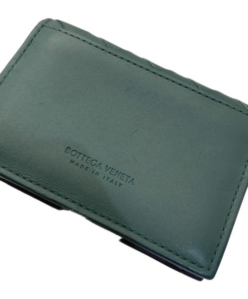 BOTTEGA VENETA（ボッテガベネタ）BOTTEGA VENETA (ボッテガベネタ) イントレチャートビジネスカードケース グリーンの古着・服飾アイテム