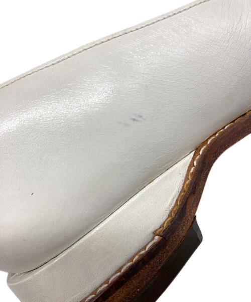 tricot COMME des GARCONS（トリココムデギャルソン）tricot COMME des GARCONS (トリココムデギャルソン) オープンフラットレザーシューズ ホワイト サイズ:22.5cmの古着・服飾アイテム