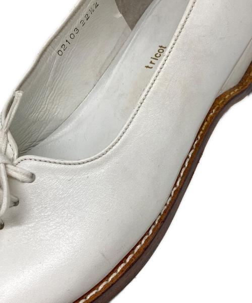 tricot COMME des GARCONS（トリココムデギャルソン）tricot COMME des GARCONS (トリココムデギャルソン) オープンフラットレザーシューズ ホワイト サイズ:22.5cmの古着・服飾アイテム
