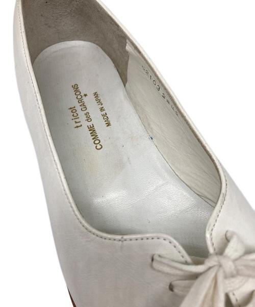 tricot COMME des GARCONS（トリココムデギャルソン）tricot COMME des GARCONS (トリココムデギャルソン) オープンフラットレザーシューズ ホワイト サイズ:22.5cmの古着・服飾アイテム