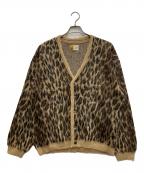 SAINT MICHAELセントマイケル）の古着「MOHAIR CARDIGAN LEOPARD」｜ブラウン