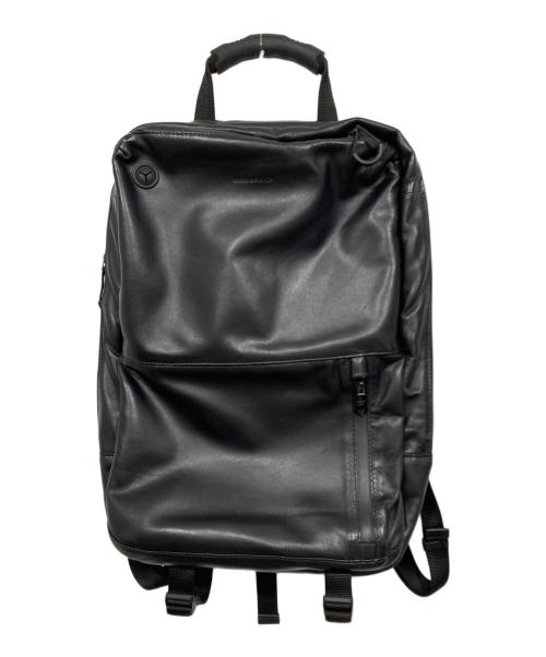 BROSKI and SUPPLY（ブロスキーアンドサプライ）BROSKI AND SUPPLY (ブロスキーアンドサプライ) HUB5 ビジネスレザーリュック ブラックの古着・服飾アイテム