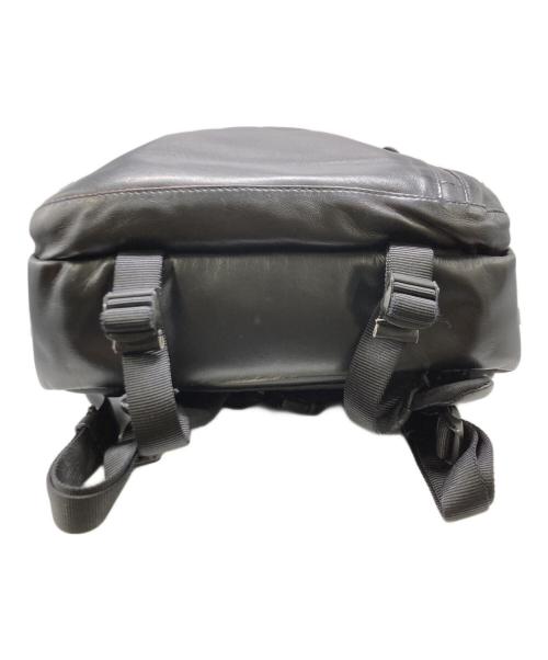 BROSKI and SUPPLY（ブロスキーアンドサプライ）BROSKI AND SUPPLY (ブロスキーアンドサプライ) HUB5 ビジネスレザーリュック ブラックの古着・服飾アイテム