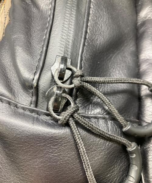 BROSKI and SUPPLY（ブロスキーアンドサプライ）BROSKI AND SUPPLY (ブロスキーアンドサプライ) HUB5 ビジネスレザーリュック ブラックの古着・服飾アイテム