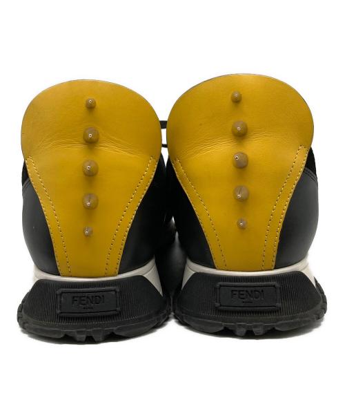 FENDI（フェンディ）FENDI (フェンディ) バグズアイ スタッズレザースニーカー ブラック サイズ:10の古着・服飾アイテム