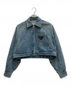 PRADAプラダ）の古着「オーガニックデニム クロップド ジャケット」｜インディゴ