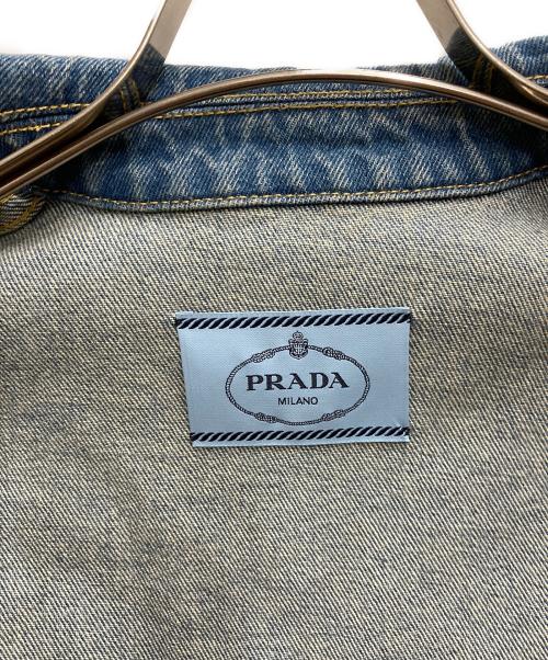 PRADA（プラダ）PRADA (プラダ) オーガニックデニム クロップド ジャケット インディゴ サイズ:36の古着・服飾アイテム