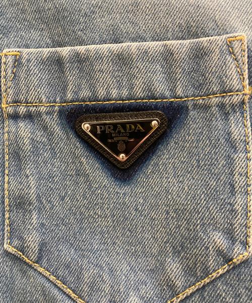 PRADA（プラダ）PRADA (プラダ) オーガニックデニム クロップド ジャケット インディゴ サイズ:36の古着・服飾アイテム