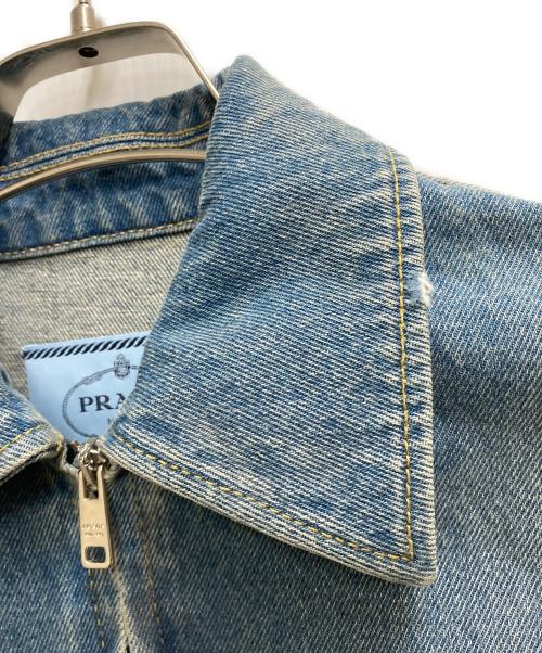 PRADA（プラダ）PRADA (プラダ) オーガニックデニム クロップド ジャケット インディゴ サイズ:36の古着・服飾アイテム