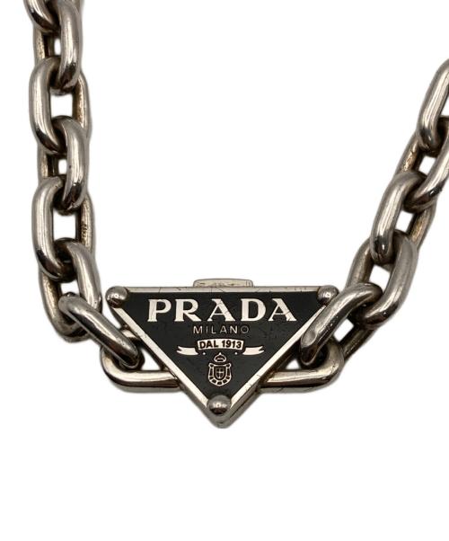 PRADA（プラダ）PRADA (プラダ) シンボルネックレス シルバーの古着・服飾アイテム