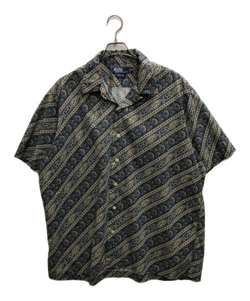 RALPH LAUREN（ラルフローレン）RALPH LAUREN (ラルフローレン) 90's VINTAGE CAMP ペイズリー柄 オープンカラーシャツ ブルー サイズ:XLの古着・服飾アイテム