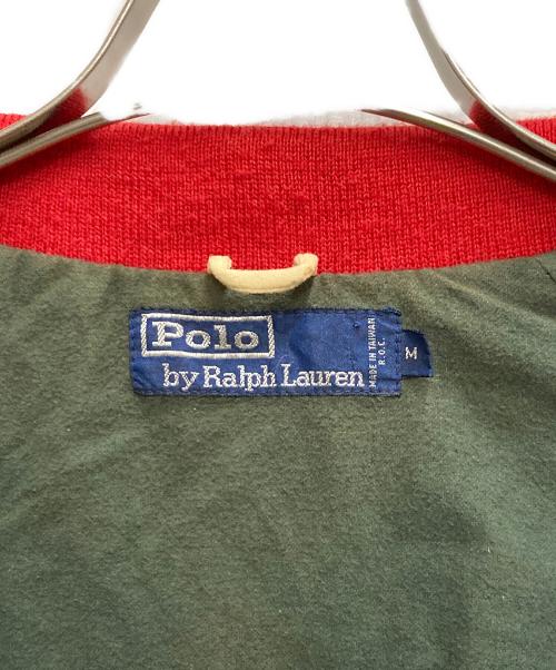 POLO RALPH LAUREN（ポロ・ラルフローレン）POLO RALPH LAUREN (ポロ・ラルフローレン) 90'S ディアスキンスタンドカラーブルゾン ベージュ サイズ:Mの古着・服飾アイテム