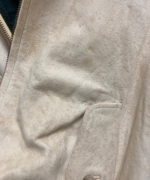 POLO RALPH LAUREN（ポロ・ラルフローレン）POLO RALPH LAUREN (ポロ・ラルフローレン) 90'S ディアスキンスタンドカラーブルゾン ベージュ サイズ:Mの古着・服飾アイテム