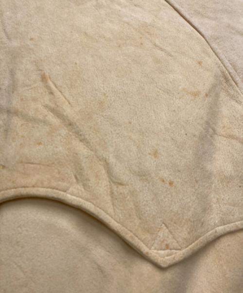 POLO RALPH LAUREN（ポロ・ラルフローレン）POLO RALPH LAUREN (ポロ・ラルフローレン) 90'S ディアスキンスタンドカラーブルゾン ベージュ サイズ:Mの古着・服飾アイテム