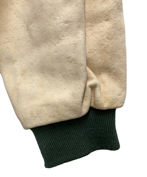 POLO RALPH LAUREN（ポロ・ラルフローレン）POLO RALPH LAUREN (ポロ・ラルフローレン) 90'S ディアスキンスタンドカラーブルゾン ベージュ サイズ:Mの古着・服飾アイテム