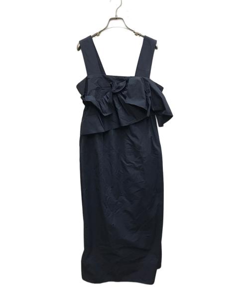 ELENDEEK（エレンディーク）ELENDEEK (エレンディーク) FRILL DRAPE COCOON OP ネイビー サイズ:01の古着・服飾アイテム