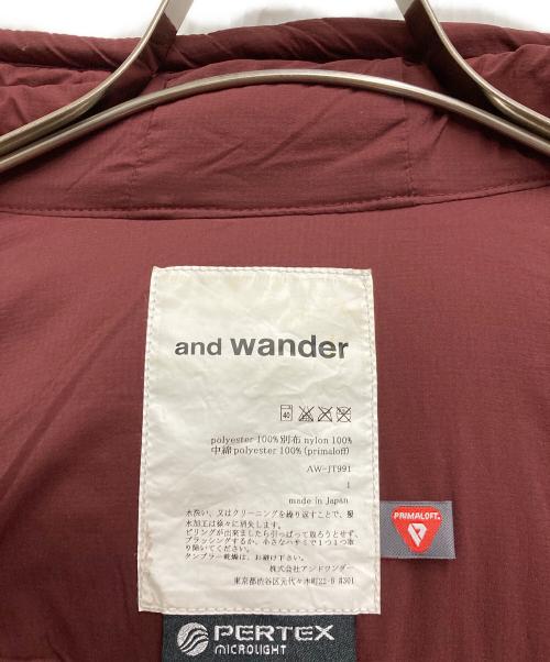 and wander（アンドワンダー）and wander (アンドワンダー) twill fleece jacket レッド サイズ:1の古着・服飾アイテム