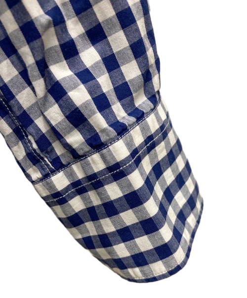 COMME des GARCONS GIRL（コムデギャルソンガール）COMME des GARCONS GIRL (コムデギャルソンガール) ギンガムチェック 丸襟フリルシャツ ブルー サイズ:Sの古着・服飾アイテム