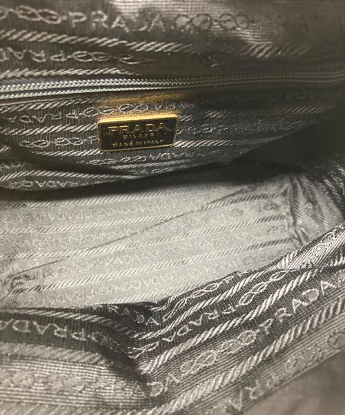 PRADA（プラダ）PRADA (プラダ) ゴールドハンドルハンドバッグ ブラックの古着・服飾アイテム